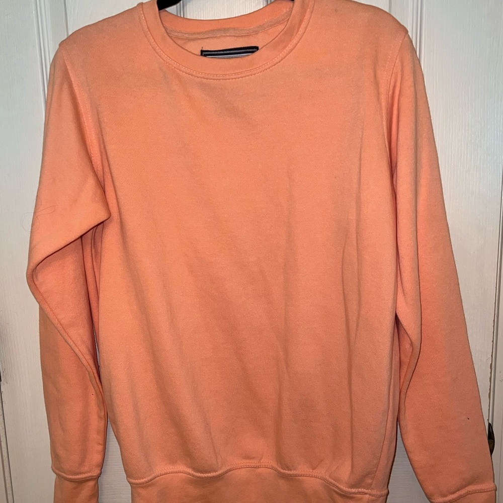 NEVER WORN!! Really cute hot peach crew neck